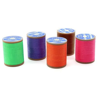 Poliestere 0,8 mm Filato di cera piatta per cucitura a mano cuoio fai da te Filato manuale a rotolo piccolo