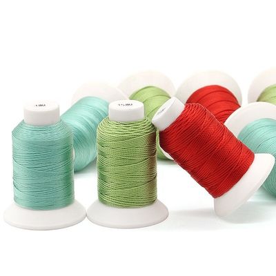 Conteggio di filati a tre strati 100% filo di cucitura in poliestere TEX90 per crochet in pelle