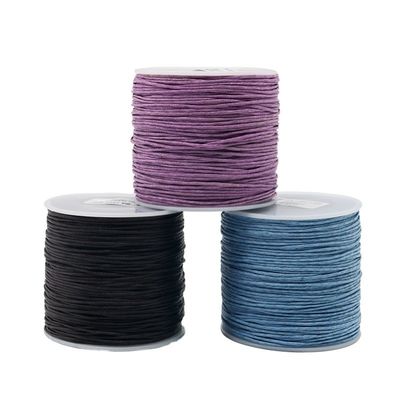 1 mm di cotone filato filato conta filo di cera colorato per gioielli da maglia universale a mano