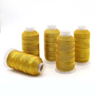 Filati di seta multifilamenti in oro e argento DIY Filati di filo metallico per la produzione di gioielli