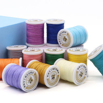 Poliestere/materiale ceroso 0,8 mm 50 m filo di cucitura piatto ceroso per cucitura di cuoio