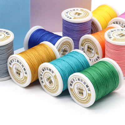 Poliestere/materiale ceroso 0,8 mm 50 m filo di cucitura piatto ceroso per cucitura di cuoio