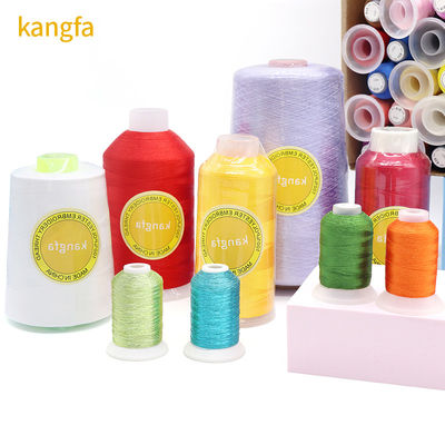 4000 Yard 120D/2 filo di ricamo per ricamo a macchina 100% abbigliamento in poliestere