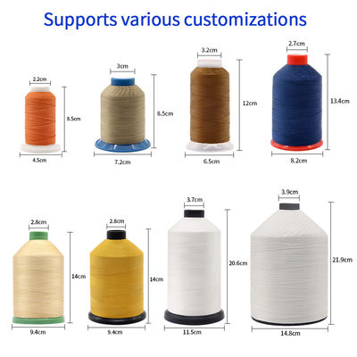 Protezione UV 210d/3 Filati da cucito pesanti in poliestere bianco per gli amanti del poliestere / nylon