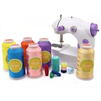 Filati di poliestere 100% colorati 120D/2 per la macchina di ricamo