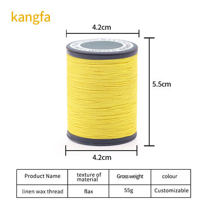 0.55mm 35g filo da cuoio ad alta tenacia filo da cucitura 70m lino filo cerato in 40 colori