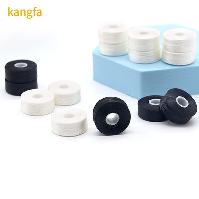 75D/2 100% poliestere bobine pre-rivolte fili di alta tenacità 144pcs/Box L tipo lato bianco