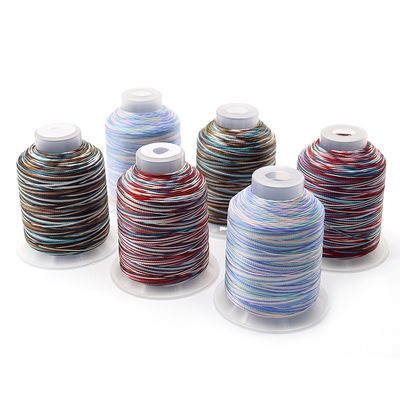 Fornitura Filato di poliestere multicolore 15 strati 172m lunghezza/cone per artigianato di tessitura arcobaleno