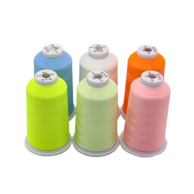 100g Peso netto filo da cucire Kangfa Glow in the Dark Poliester ricamo luminoso
