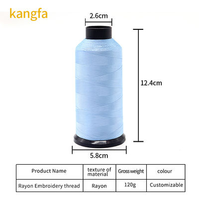 120g 5000y 2ply Kangfa 120d/2 Rayon thread per ricamo computerizzato 2ply Yarn Count