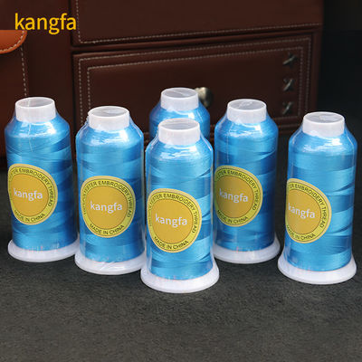 100% di poliestere Kangfa Vendita Colorato Filato di ricamo di seta 120D/2 MERCERIZATO