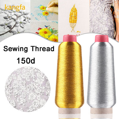 Accessori di abbigliamento Filati metallici filo argento filo da cucire Kangfa MX tipo 100% poliestere