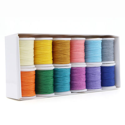 240 colori filo di cucitura in cuoio con ceretta Set di 12 fili di cucitura lunghi di 0,8 mm di diametro