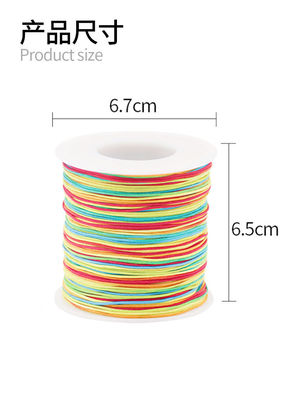 Filato di nylon di giada arcobaleno per prodotti in pelle, filato artigianale di coda di topo per gioielli