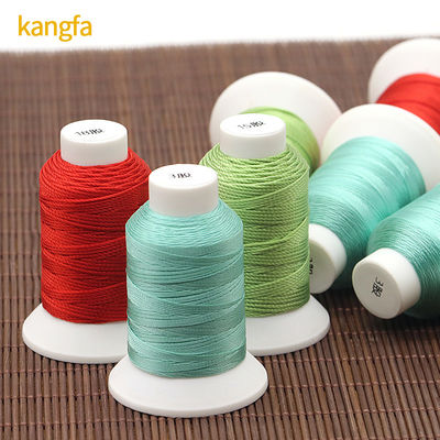 Conteggio di filati a tre strati 100% filo di cucitura in poliestere TEX90 per crochet in pelle