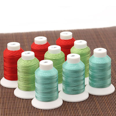 Conteggio di filati a tre strati 100% filo di cucitura in poliestere TEX90 per crochet in pelle