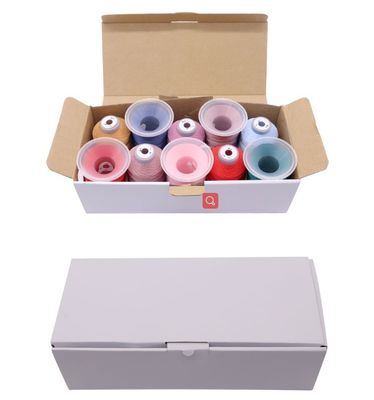 Filati da cucito a colori multipli Filati di poliestere arcobaleno per artigianato 100% poliestere