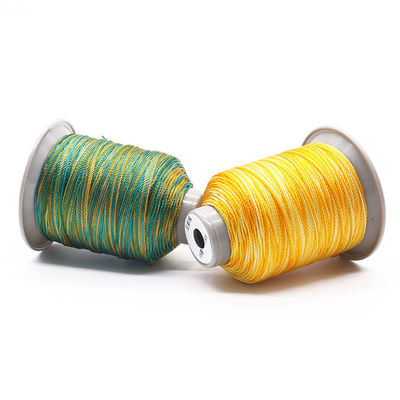 Filati da cucito a colori multipli Filati di poliestere arcobaleno per artigianato 100% poliestere