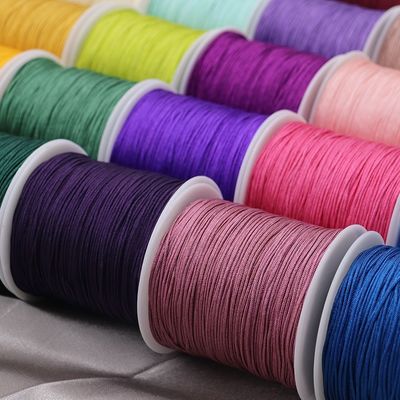 Singolo o colore arcobaleno 0,8 mm Cordone di nylon per gioielli DIY accessori Fornitura diretta