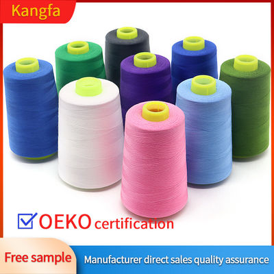 Basso MOQ 40/2 5000yds tinto 100% poliestere filo di cucitura Mh filo per cucitura a macchina