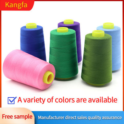 Basso MOQ 40/2 5000yds tinto 100% poliestere filo di cucitura Mh filo per cucitura a macchina