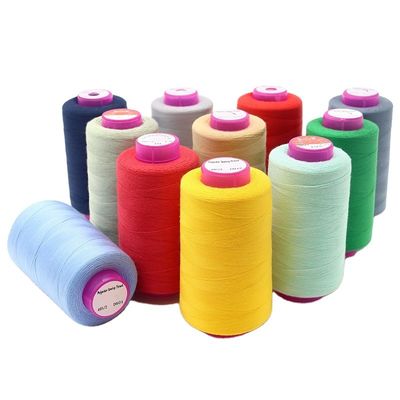 100% filo di cucitura in poliestere 40/2 5000yds Spun colorato per la macchina per cucire articoli asciugamano