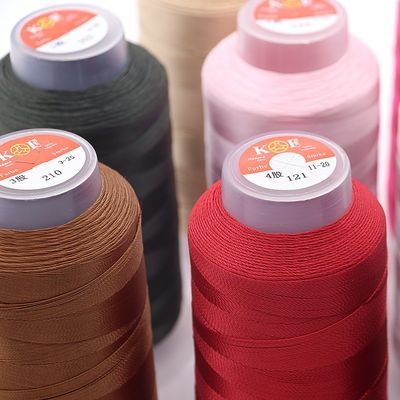 210D/3 100g filo di cucitura in poliestere per cuoio da abbigliamento con perline di nylon ad alta resistenza