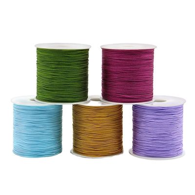 Corde di filato artigianale di suede di nylon viola per la fabbricazione di singole o arcobaleno artigianale di perline