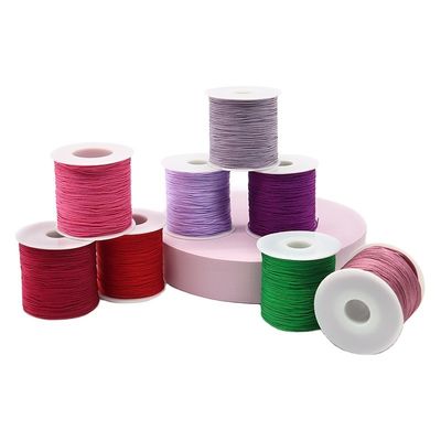 Corde di filato artigianale di suede di nylon viola per la fabbricazione di singole o arcobaleno artigianale di perline
