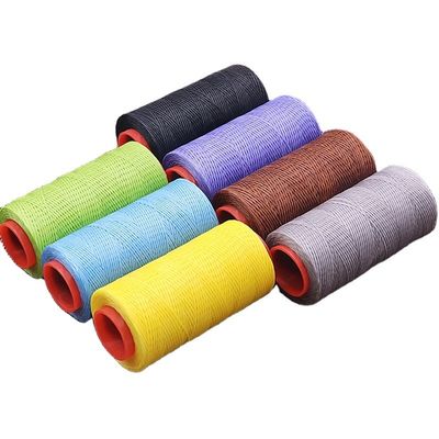 Fiocco di cucitura in poliestere 150D resistente all'abrasione con ceretta per cucitura artigianale in pelle