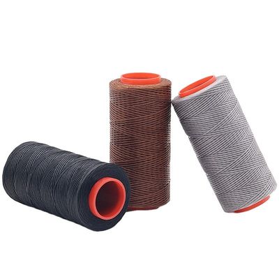 Fiocco di cucitura in poliestere 150D resistente all'abrasione con ceretta per cucitura artigianale in pelle