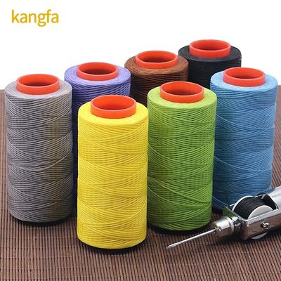 Fiocco di cucitura in poliestere 150D resistente all'abrasione con ceretta per cucitura artigianale in pelle