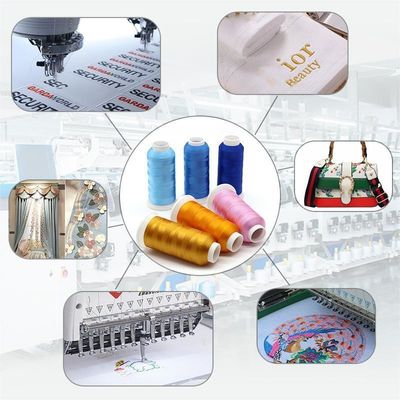 720 Colori 5000 Yard Filati di poliestere/viscosa per ricami industriali