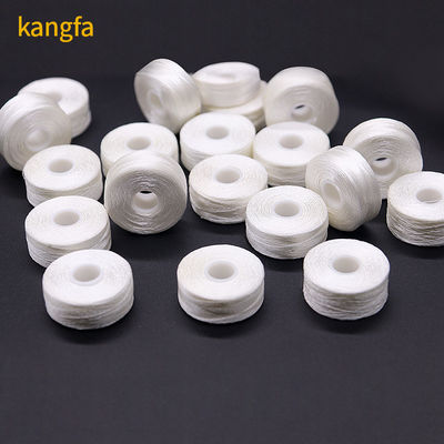 L tipo lato meno 144pcs/scatola poliestere bobin pre-rivolto fili Bianco 75D/2 Alta tenacità