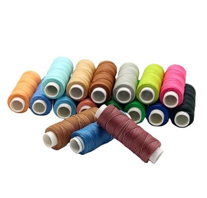 1 mm 100% pelle di poliestere filo cerato rotondo per cuoio cucito a mano duraturo