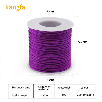 80m Nodo cinese Cord/Rope/Thread colore singolo o colore arcobaleno per collare del braccialetto