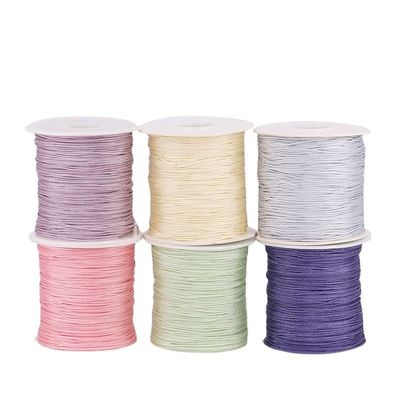 Filato di nylon suede artigianale per perlinea giada Filato di nylon colore singolo o colore arcobaleno