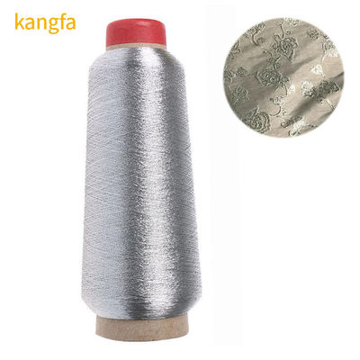 125g 150D Filato metallico filo da cucire argento per accessori di abbigliamento 100% poliestere