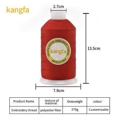 Professionale 270g Big Cone Polyester Fitti di ricamo 120D/2 per la macchina di ricamo