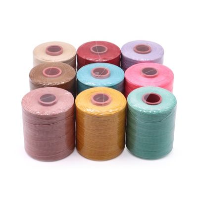 100% filato di poliestere spunto di tipo 210d filo di cera per cucire scarpe e borse di pelle Sconto
