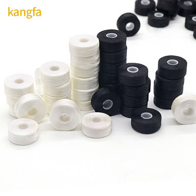 144pcs/box L tipo lato meno Bianco 75D/2 100% poliestere bobine pre-rivolte fili per scarpe