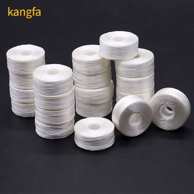 144pcs/box L tipo lato meno Bianco 75D/2 100% poliestere bobine pre-rivolte fili per scarpe