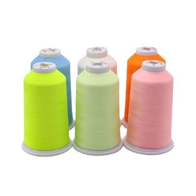 Glow In The Dark 150D/2 Filato ricamato in poliestere 3000 Yards Roll Peso netto 100G