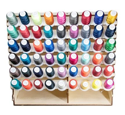 Poliestere / viscosa 120d/2 filo multicolore per la macchina di ricamo campione inviare 30g