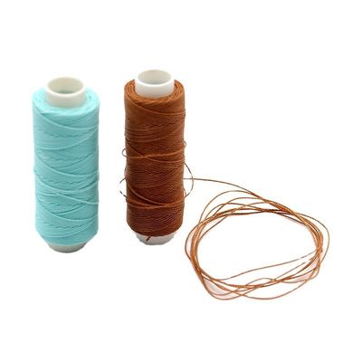 100% pelle di poliestere filo circolare cerato per articoli di pelle cuciti a mano 0,45 mm 85 colori