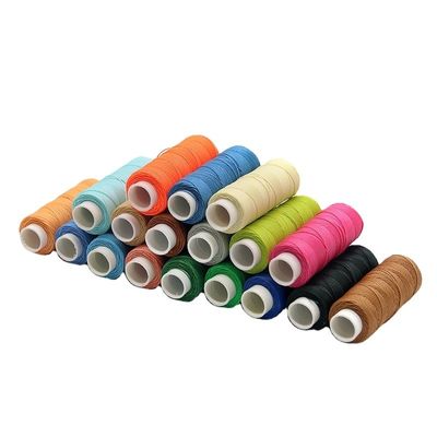 100% pelle di poliestere filo circolare cerato per articoli di pelle cuciti a mano 0,45 mm 85 colori