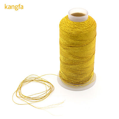 100% di seta ad alta tenacia 3 Ply Gold And Silver Metallic Yarn Thread per la fabbricazione di gioielli fai da te