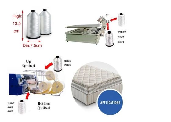 500 g di filo bianco 40/2 per cucire materassi 100% filo di poliestere