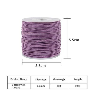Acqua resistente cucitura cucitura cotone filo cerato cordone per cuoio 1 mm