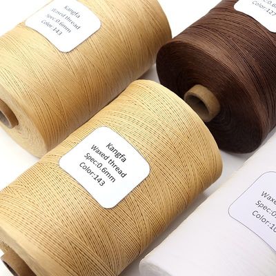 100% poliestere 1 kg colore cucito a mano filo di cera piatta per prodotti in pelle con 240 colori